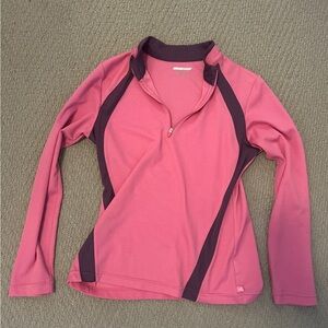 Women's Pink and Purple Long Sleeve Top